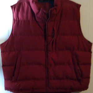 St John's Bay Burgundy Men's Puffer Vest XX-Large
